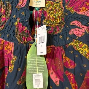 FARM Rio Pink and Yellow Floral Dress